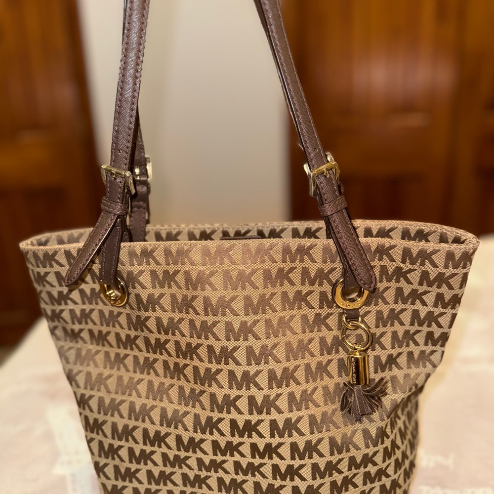 Michael Kors Monogram Brown Tote